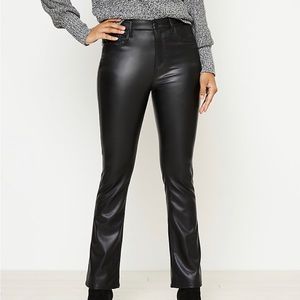 NWOT LOFT Plus Faux Leather Black Pants Size 20